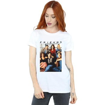 Abbigliamento Donna T-shirts a maniche lunghe Friends Group Photo Window Bianco