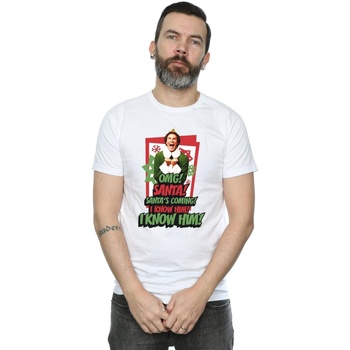 Abbigliamento Uomo T-shirts a maniche lunghe Elf OMG Santa Bianco