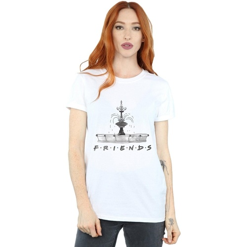 Abbigliamento Donna T-shirts a maniche lunghe Friends Fountain Sketch Bianco