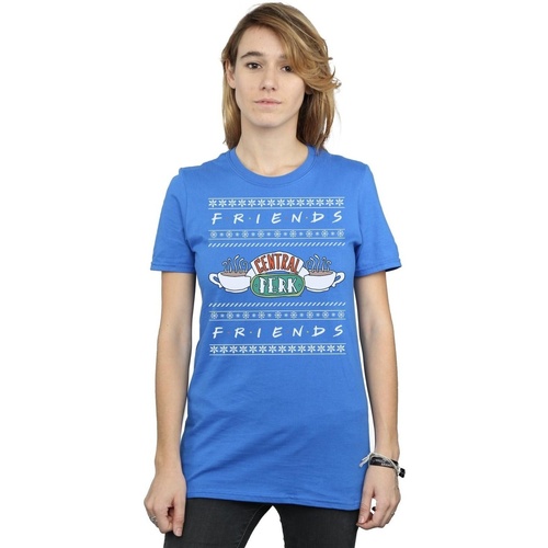 Abbigliamento Donna T-shirts a maniche lunghe Friends Fair Isle Central Perk Blu