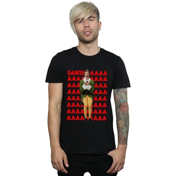Abbigliamento Uomo T-shirts a maniche lunghe Elf Buddy Santa Scream Nero