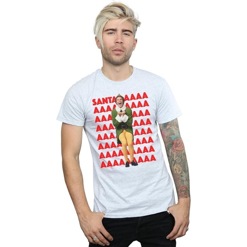 Abbigliamento Uomo T-shirts a maniche lunghe Elf Buddy Santa Scream Grigio