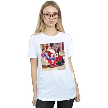 Abbigliamento Donna T-shirts a maniche lunghe Friends Couch Santa Bianco