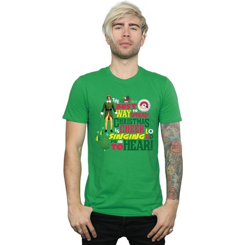 Abbigliamento Uomo T-shirts a maniche lunghe Elf Christmas Cheer Verde