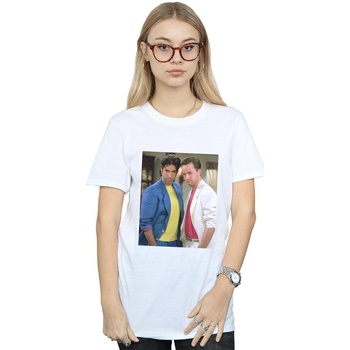 Abbigliamento Donna T-shirts a maniche lunghe Friends 80's Ross And Chandler Bianco