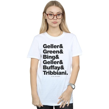 Abbigliamento Donna T-shirts a maniche lunghe Friends Surnames Text Bianco