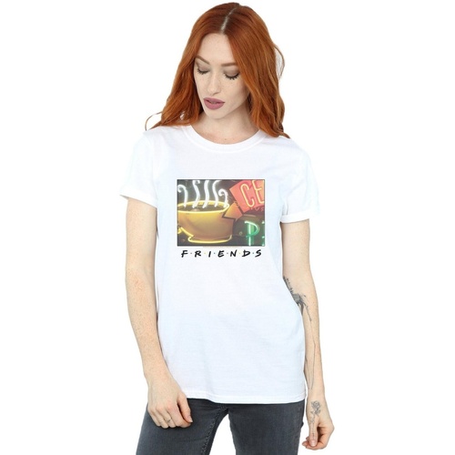 Abbigliamento Donna T-shirts a maniche lunghe Friends Central Perk Homage Bianco