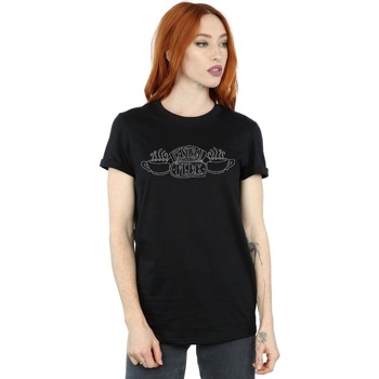 Abbigliamento Donna T-shirts a maniche lunghe Friends Central Perk Outline Nero
