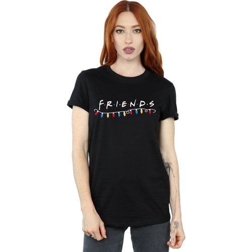 Abbigliamento Donna T-shirts a maniche lunghe Friends Christmas Lights Nero