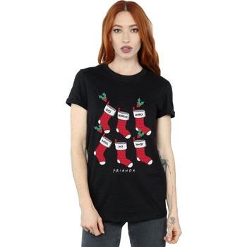 Abbigliamento Donna T-shirts a maniche lunghe Friends Christmas Stockings Nero