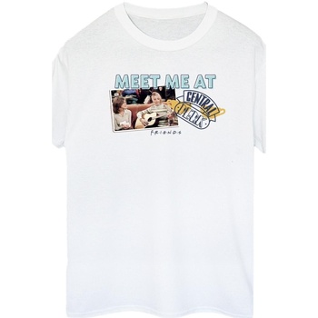 Abbigliamento Donna T-shirts a maniche lunghe Friends Meet Me At Central Perk Bianco