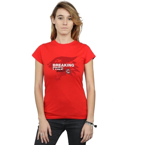 Abbigliamento Donna T-shirts a maniche lunghe Disney High School Musical The Musical Breaking Rules Rosso