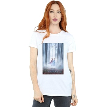 Abbigliamento Donna T-shirts a maniche lunghe Disney Frozen 2 Movie Poster Bianco