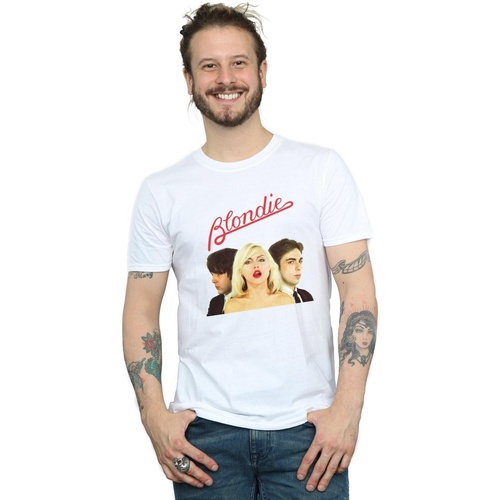 Abbigliamento Uomo T-shirts a maniche lunghe Blondie Band Trio Bianco