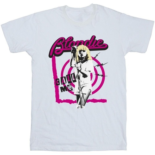 Abbigliamento Uomo T-shirts a maniche lunghe Blondie Call Me Bianco