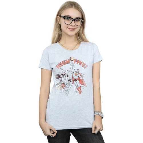 Abbigliamento Donna T-shirts a maniche lunghe Dc Comics Justice League High Five Grigio