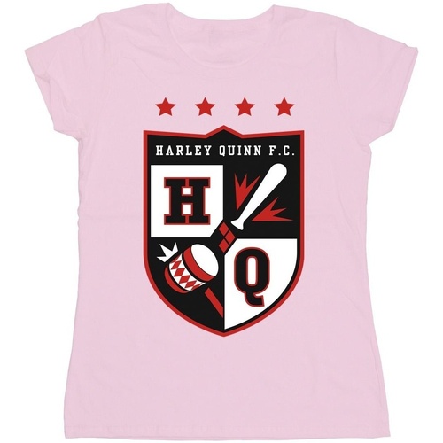 Abbigliamento Donna T-shirts a maniche lunghe Justice League Harley Quinn FC Pocket Rosso