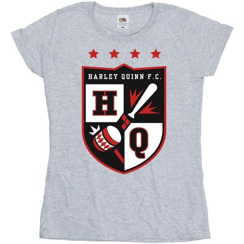 Abbigliamento Donna T-shirts a maniche lunghe Justice League Harley Quinn FC Pocket Grigio