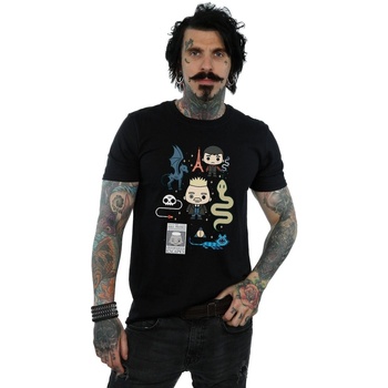 Abbigliamento Uomo T-shirts a maniche lunghe Fantastic Beasts Chibi Grindelwald Nero