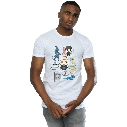 Abbigliamento Uomo T-shirts a maniche lunghe Fantastic Beasts Chibi Grindelwald Bianco