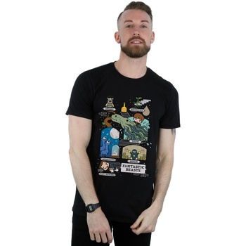 Abbigliamento Uomo T-shirts a maniche lunghe Fantastic Beasts Chibi Newt Nero