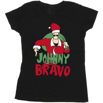 Abbigliamento Donna T-shirts a maniche lunghe Johnny Bravo Johnny Christmas Nero