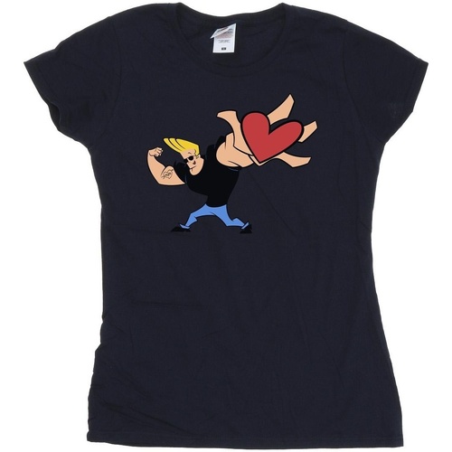 Abbigliamento Donna T-shirts a maniche lunghe Johnny Bravo Heart Present Blu
