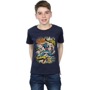 Abbigliamento Bambino T-shirt maniche corte Marvel Captain America Spang Blu