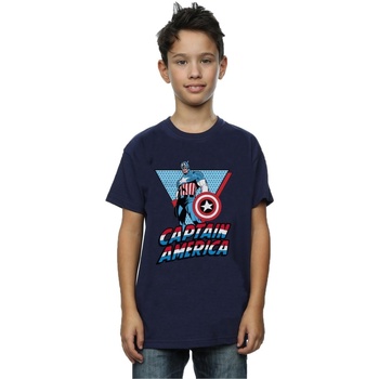 Abbigliamento Bambino T-shirt maniche corte Marvel Captain America Triangle Blu