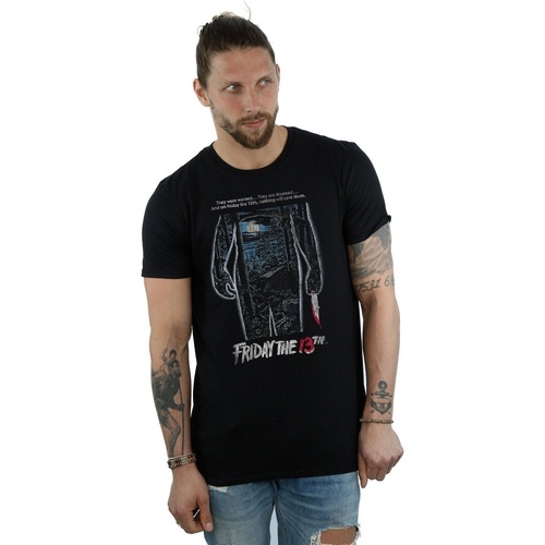 Abbigliamento Uomo T-shirts a maniche lunghe Friday 13Th Distressed Poster Nero