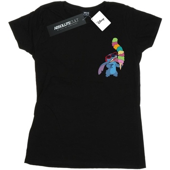 Abbigliamento Donna T-shirts a maniche lunghe Disney Lilo And Stitch Ice Cream Nero