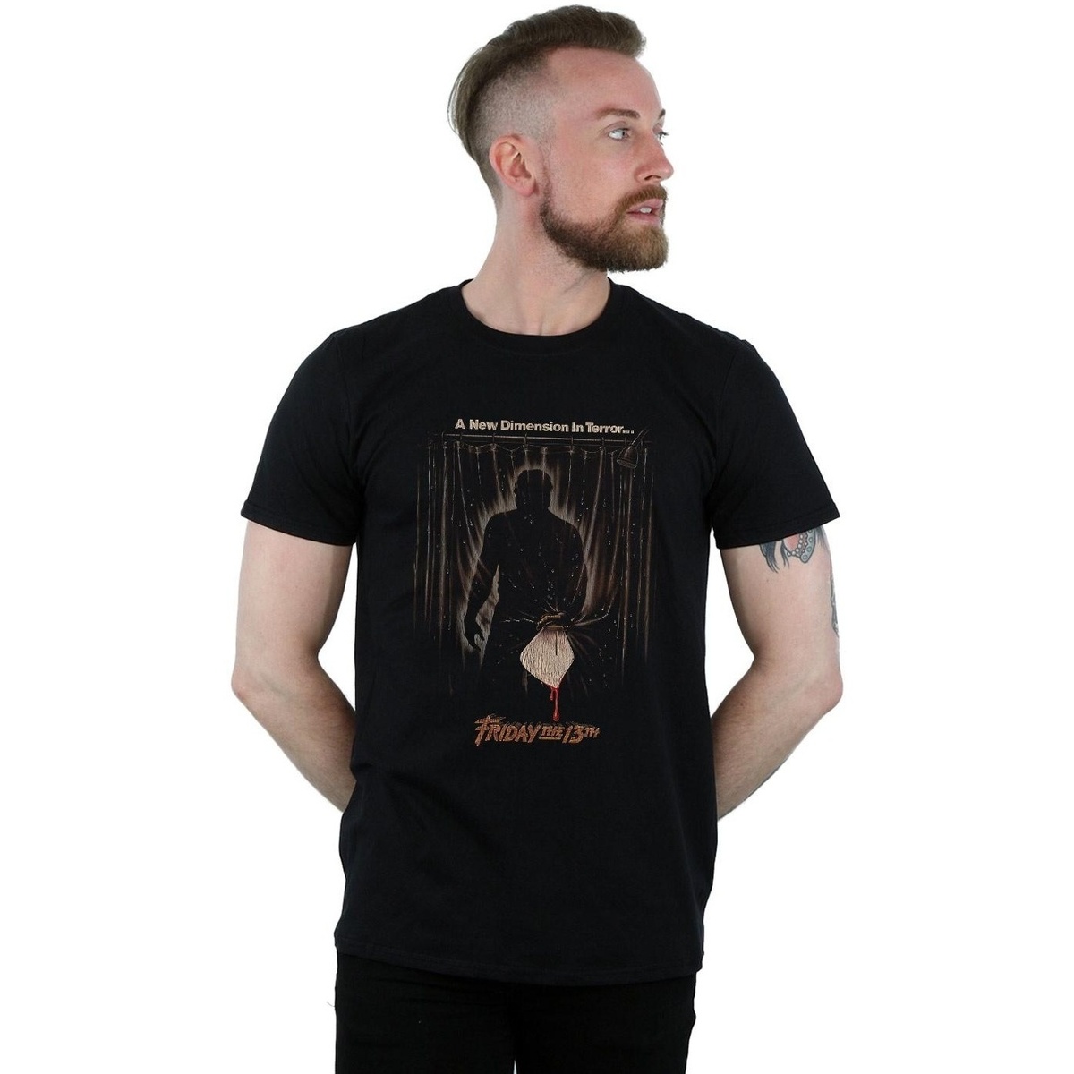 Abbigliamento Uomo T-shirts a maniche lunghe Friday The 13Th Shower Poster Nero