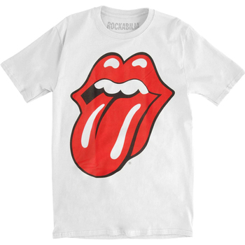 Abbigliamento Donna T-shirts a maniche lunghe The Rolling Stones Classic Bianco
