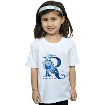 Abbigliamento Bambina T-shirts a maniche lunghe Harry Potter Ravenclaw Raven Bianco