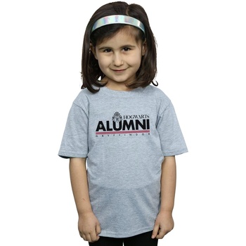 Abbigliamento Bambina T-shirts a maniche lunghe Harry Potter Hogwarts Alumni Gryffindor Grigio