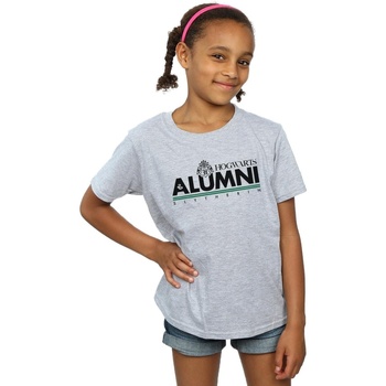 Abbigliamento Bambina T-shirts a maniche lunghe Harry Potter Hogwarts Alumni Slytherin Grigio