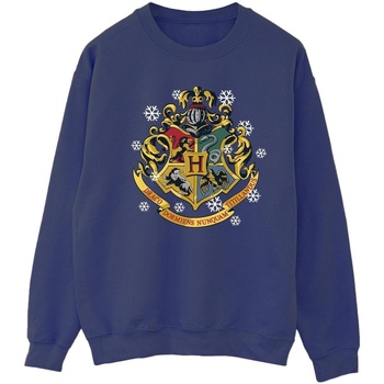 Abbigliamento Donna Felpe Harry Potter Christmas Crest Blu