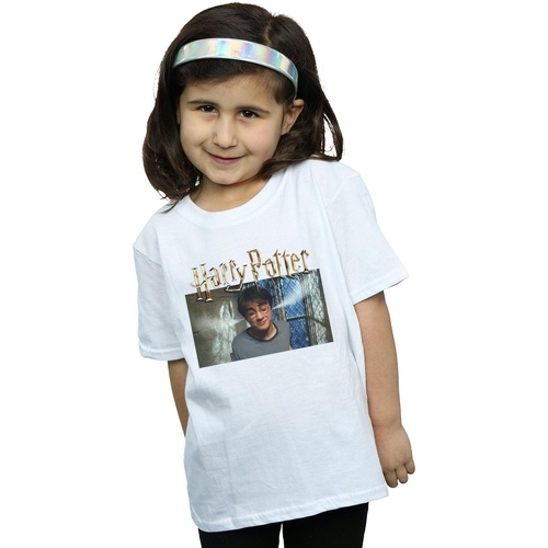 Abbigliamento Bambina T-shirts a maniche lunghe Harry Potter Steam Ears Bianco