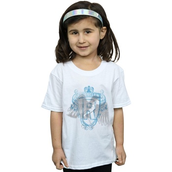 Abbigliamento Bambina T-shirts a maniche lunghe Harry Potter Ravenclaw Raven Crest Bianco
