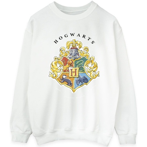 Abbigliamento Donna Felpe Harry Potter Hogwarts School Emblem Bianco