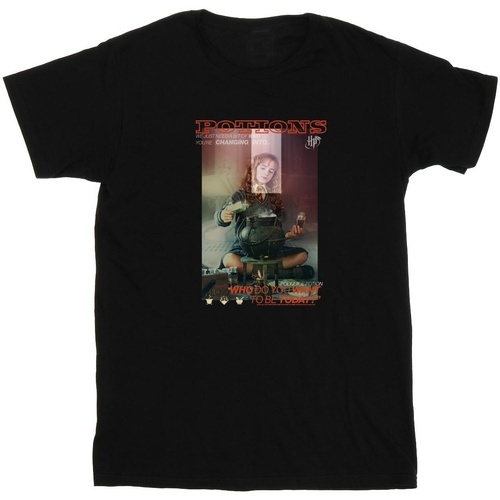 Abbigliamento Bambina T-shirts a maniche lunghe Harry Potter Hermoine Granger Polyjuice Nero