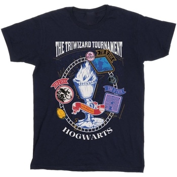Abbigliamento Bambina T-shirts a maniche lunghe Harry Potter Triwizard Poster Blu