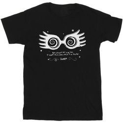 Abbigliamento Bambina T-shirts a maniche lunghe Harry Potter Luna Being Different Nero