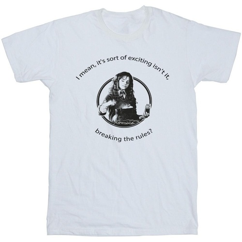 Abbigliamento Bambina T-shirts a maniche lunghe Harry Potter Hermione Breaking The Rules Bianco