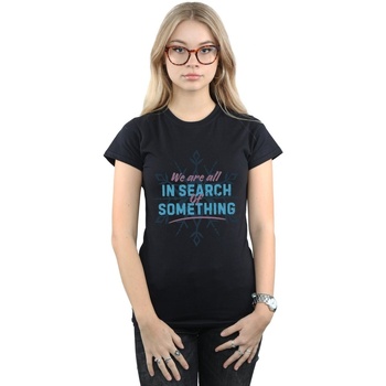 Abbigliamento Donna T-shirts a maniche lunghe Disney Frozen 2 All In Search Of Something Nero