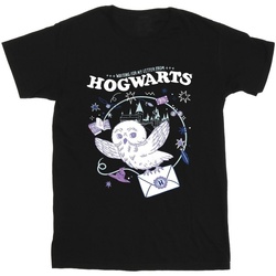 Abbigliamento Bambina T-shirts a maniche lunghe Harry Potter Owl Letter From Hogwarts Nero