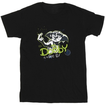 Abbigliamento Bambina T-shirts a maniche lunghe Harry Potter Dobby A Free Elf Nero