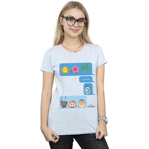 Abbigliamento Donna T-shirts a maniche lunghe Disney Frozen I Love Heat Grigio