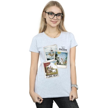Abbigliamento Donna T-shirts a maniche lunghe Disney Frozen Olaf Polaroid Grigio