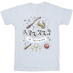 Abbigliamento Bambina T-shirts a maniche lunghe Harry Potter Seeker In Training Bianco